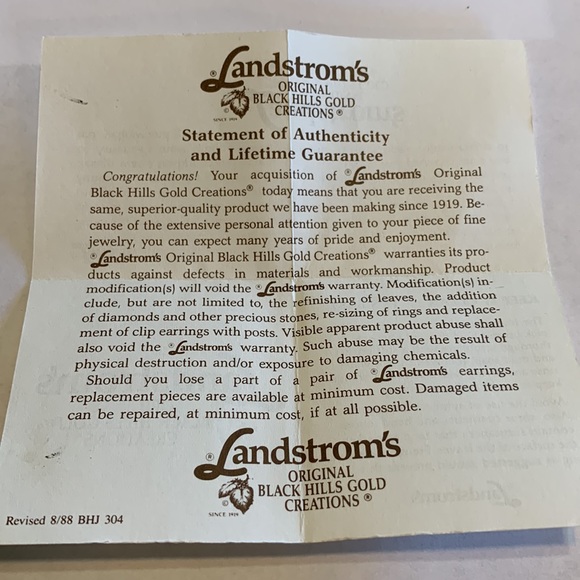 Vintage Landstroms earrings flower with diamond 10k - Picture 5 of 7